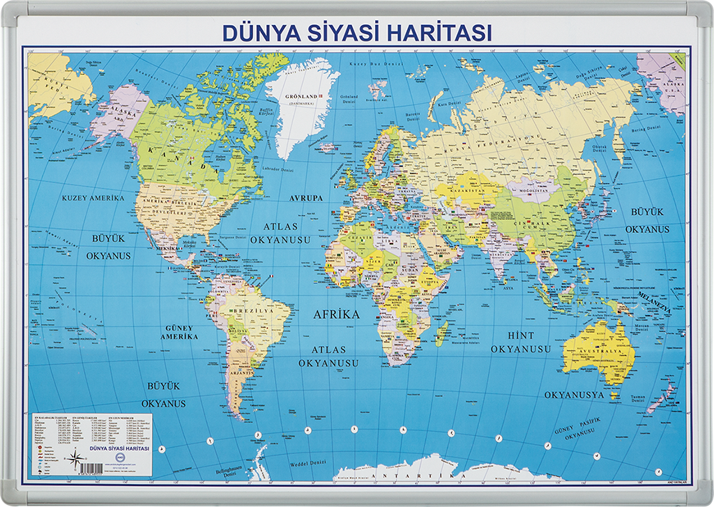 World Political Map – Elegant Framed